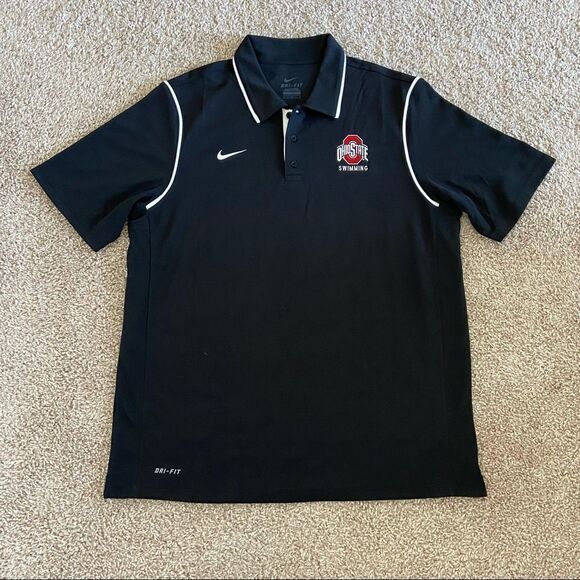 Nike Dri Fit Ohio State Black Polo - Picture 1 of 6